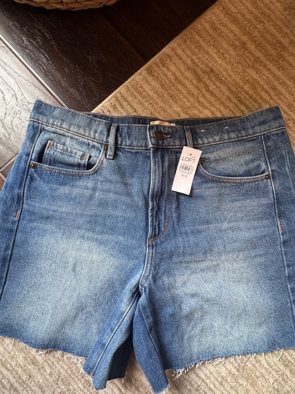 LOFT Women’s Blue Denim Relaxed Shorts